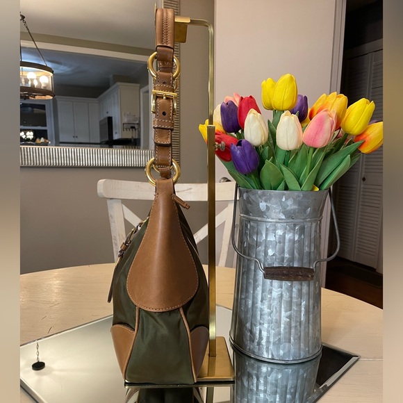 Prada Sporty Green Nylon and Leather Shoulder Bag - Picture 2 of 14